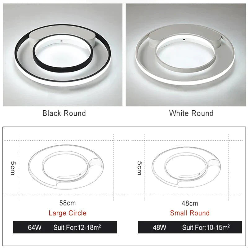 Bedroom Lamp Ceiling Around For Plafond Home 5-15Square Meters Lighting Fixtures Modern Plafondlamp Dinning Room