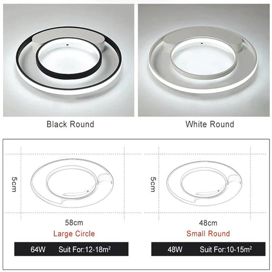 Bedroom Lamp Ceiling Around For Plafond Home 5-15Square Meters Lighting Fixtures Modern Plafondlamp Dinning Room