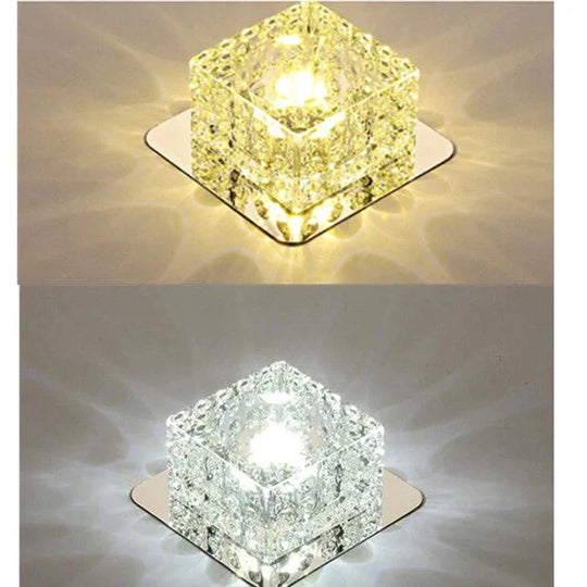 LED Ceiling Light Surface Mounted Crystal Aisle Lamp Lustre Modern Ceiling Lamp For Living Room Indoor Bedroom Corridor Entrance