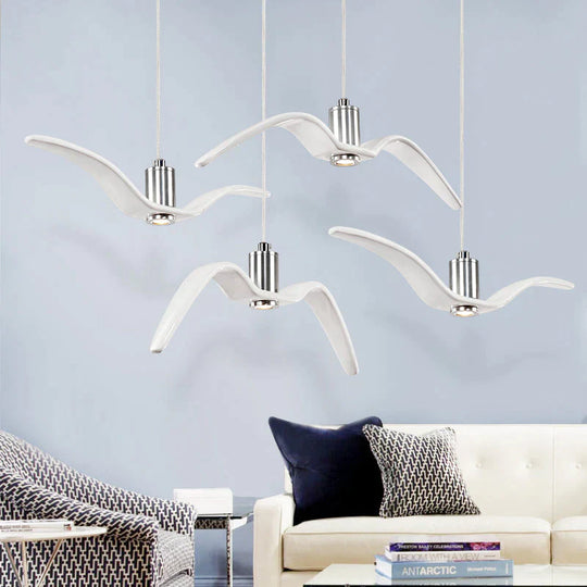 Suspension en résine représentant des oiseaux de nuit, silhouette du ciel, liberté, mouette