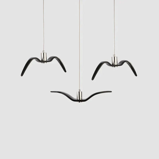 Suspension en résine représentant des oiseaux de nuit, silhouette du ciel, liberté, mouette