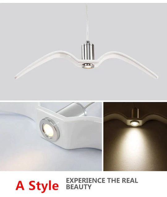 Suspension en résine représentant des oiseaux de nuit, silhouette du ciel, liberté, mouette