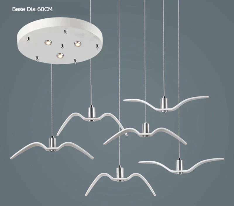 Suspension en résine représentant des oiseaux de nuit, silhouette du ciel, liberté, mouette