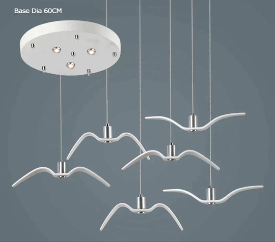 Suspension en résine représentant des oiseaux de nuit, silhouette du ciel, liberté, mouette