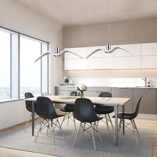 Suspension en résine représentant des oiseaux de nuit, silhouette du ciel, liberté, mouette