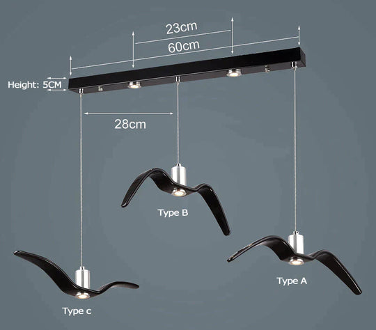 Suspension en résine représentant des oiseaux de nuit, silhouette du ciel, liberté, mouette