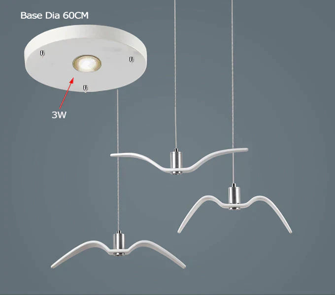 Suspension en résine représentant des oiseaux de nuit, silhouette du ciel, liberté, mouette