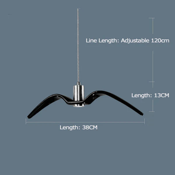 Suspension en résine représentant des oiseaux de nuit, silhouette du ciel, liberté, mouette