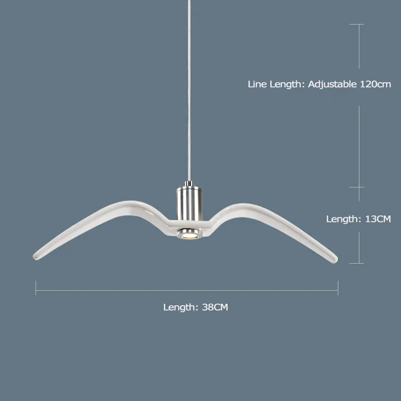 Suspension en résine représentant des oiseaux de nuit, silhouette du ciel, liberté, mouette