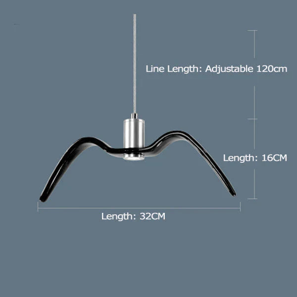 Suspension en résine représentant des oiseaux de nuit, silhouette du ciel, liberté, mouette