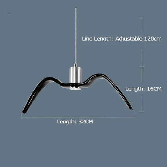 Suspension en résine représentant des oiseaux de nuit, silhouette du ciel, liberté, mouette