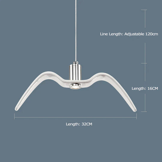 Suspension en résine représentant des oiseaux de nuit, silhouette du ciel, liberté, mouette