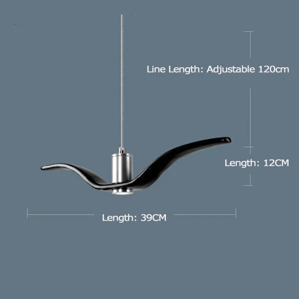 Suspension en résine représentant des oiseaux de nuit, silhouette du ciel, liberté, mouette