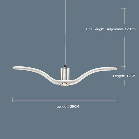 Suspension en résine représentant des oiseaux de nuit, silhouette du ciel, liberté, mouette