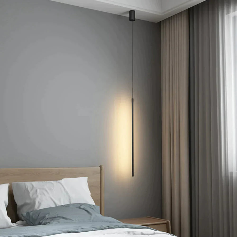 Lampes suspendues à lignes simples Lampe suspendue Éclairage Restaurant Bar Hall Lumière Lignes géométriques créatives Lumières Chambre