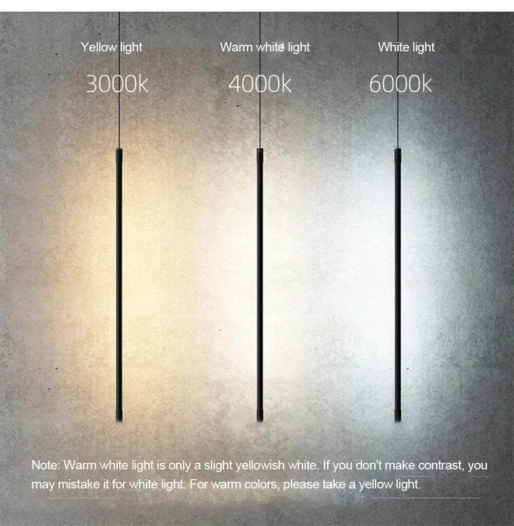 Lampes suspendues à lignes simples Lampe suspendue Éclairage Restaurant Bar Hall Lumière Lignes géométriques créatives Lumières Chambre