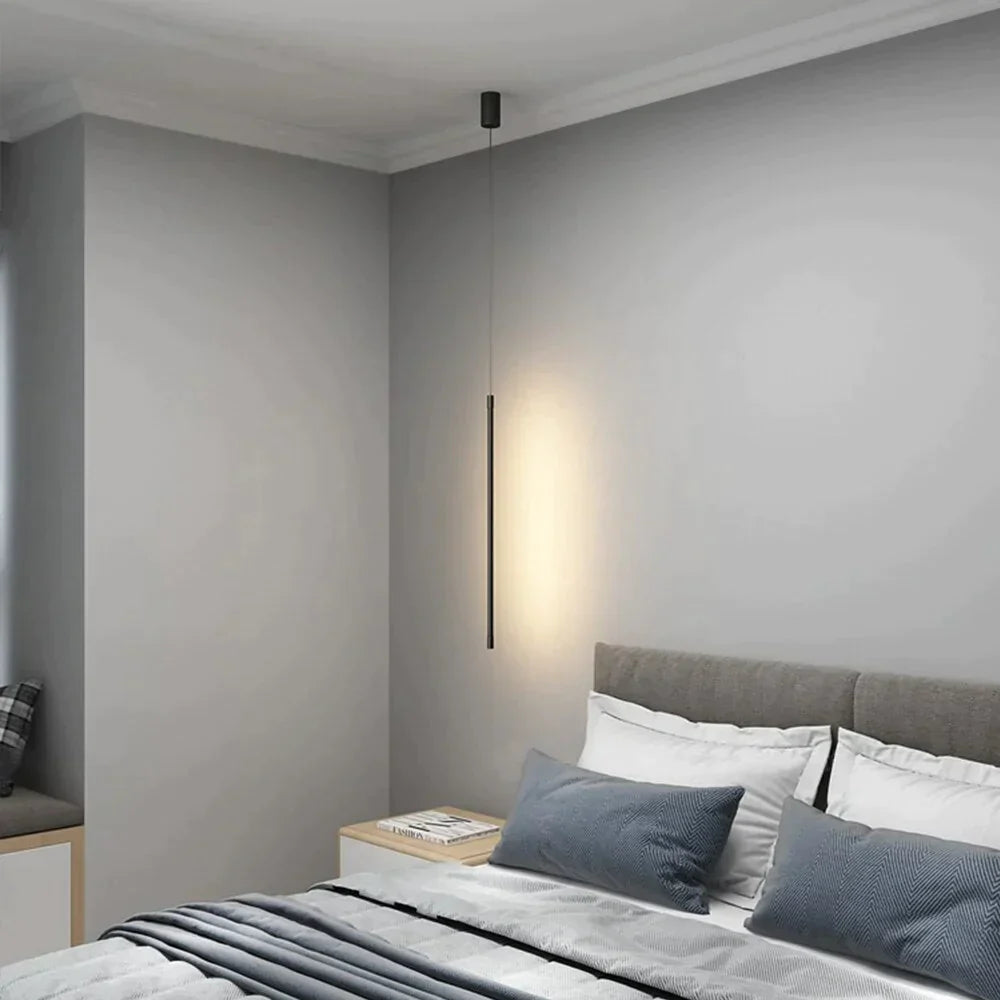 Lampes suspendues à lignes simples Lampe suspendue Éclairage Restaurant Bar Hall Lumière Lignes géométriques créatives Lumières Chambre