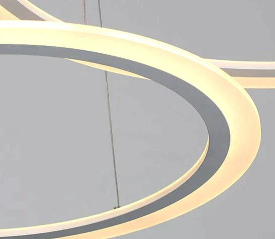 Lampe suspendue à LED moderne en forme de cercle blanc pour cuisine, salle à manger, salon, luminaires, lampe suspendue en acrylique pour montage au plafond